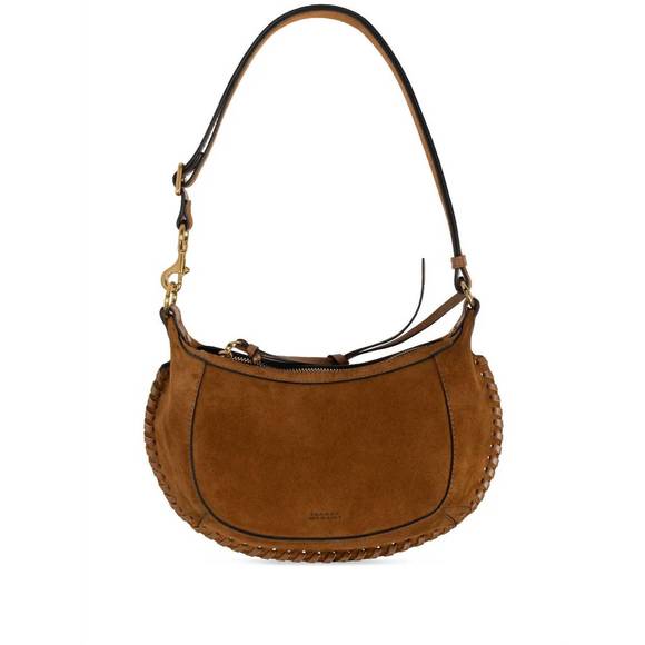 NEW ISABEL MARANT women's oskan moon shoulder bag in cognac - Picture 1 of 4